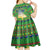Personalised Cook Islands Christmas Kid Short Sleeve Dress Santa Coat Of Arms Meri Kiritimiti LT05 - Polynesian Pride