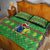Cook Islands Christmas Quilt Bed Set Santa Coat Of Arms Meri Kiritimiti LT05 - Polynesian Pride