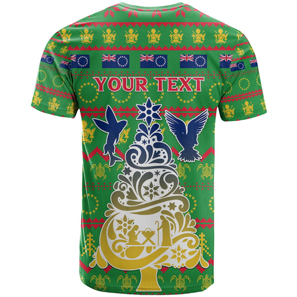 Personalised Cook Islands Christmas T Shirt Santa Coat Of Arms Meri Kiritimiti LT05 - Polynesian Pride
