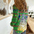 Personalised Cook Islands Christmas Women Casual Shirt Santa Coat Of Arms Meri Kiritimiti LT05 - Polynesian Pride
