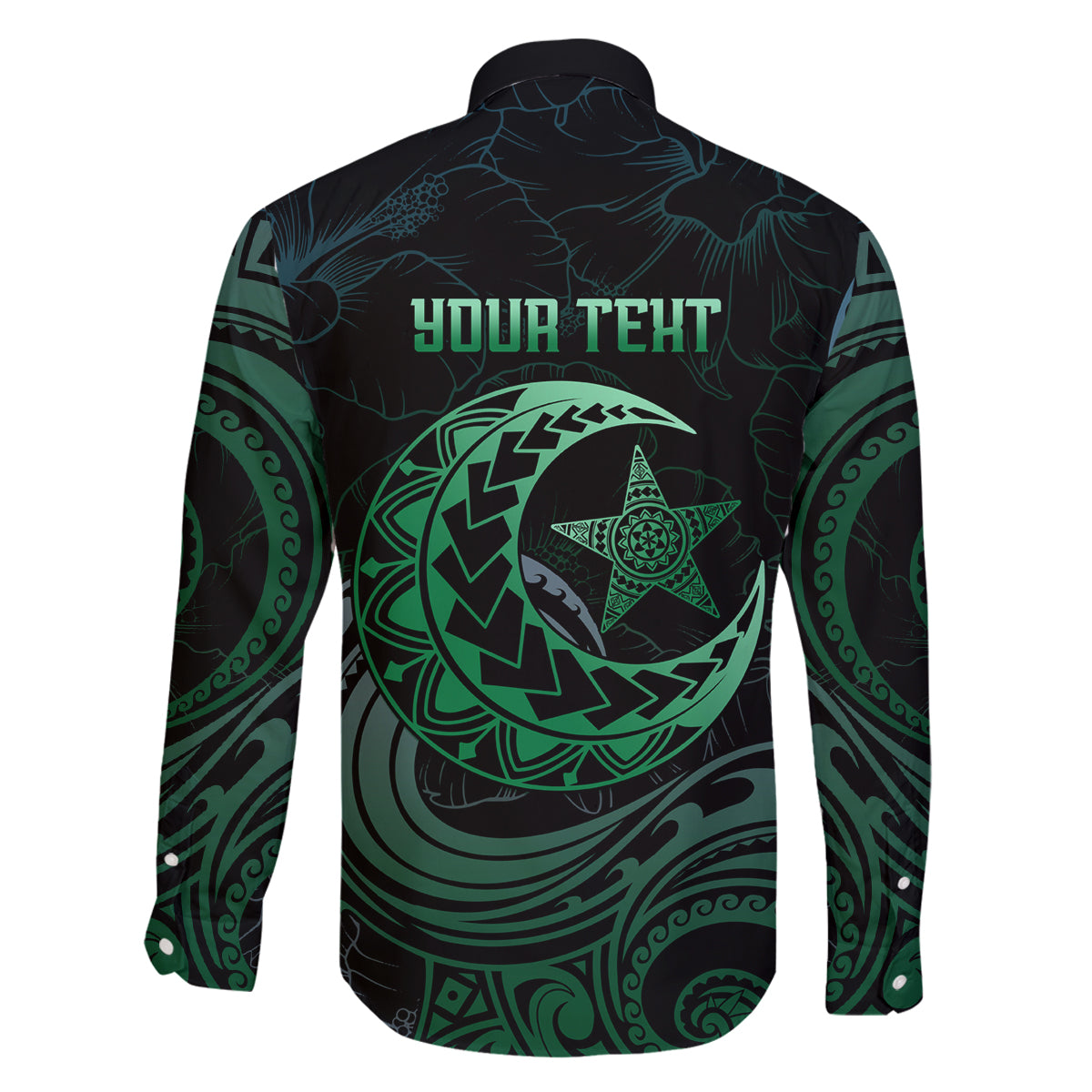 Personalised Polynesia Family Matching Off Shoulder Maxi Dress and Hawaiian Shirt With Islam Crescent And Star LT05 - Polynesian Pride