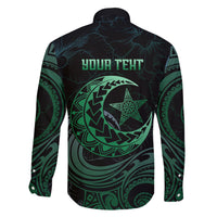 Personalised Polynesia Family Matching Short Sleeve Bodycon Dress and Hawaiian Shirt With Islam Crescent And Star LT05 - Polynesian Pride