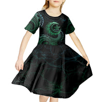 Personalised Polynesia Kid Short Sleeve Dress With Islam Crescent And Star LT05 - Polynesian Pride