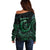 Personalised Polynesia Off Shoulder Sweater With Islam Crescent And Star LT05 - Polynesian Pride