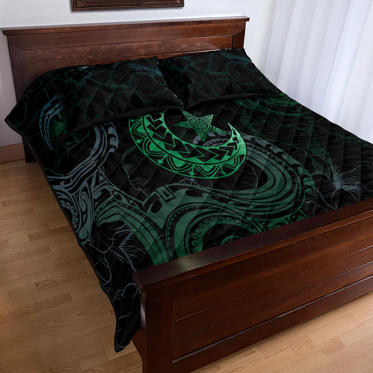 Polynesia Quilt Bed Set With Islam Crescent And Star LT05 - Polynesian Pride