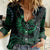 Personalised Polynesia Women Casual Shirt With Islam Crescent And Star LT05 Female Green - Polynesian Pride