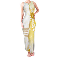 Personalised Polynesia Family Matching Tank Maxi Dress and Hawaiian Shirt Bahai Faith Symbol LT05 Mom's Dress Yellow - Polynesian Pride