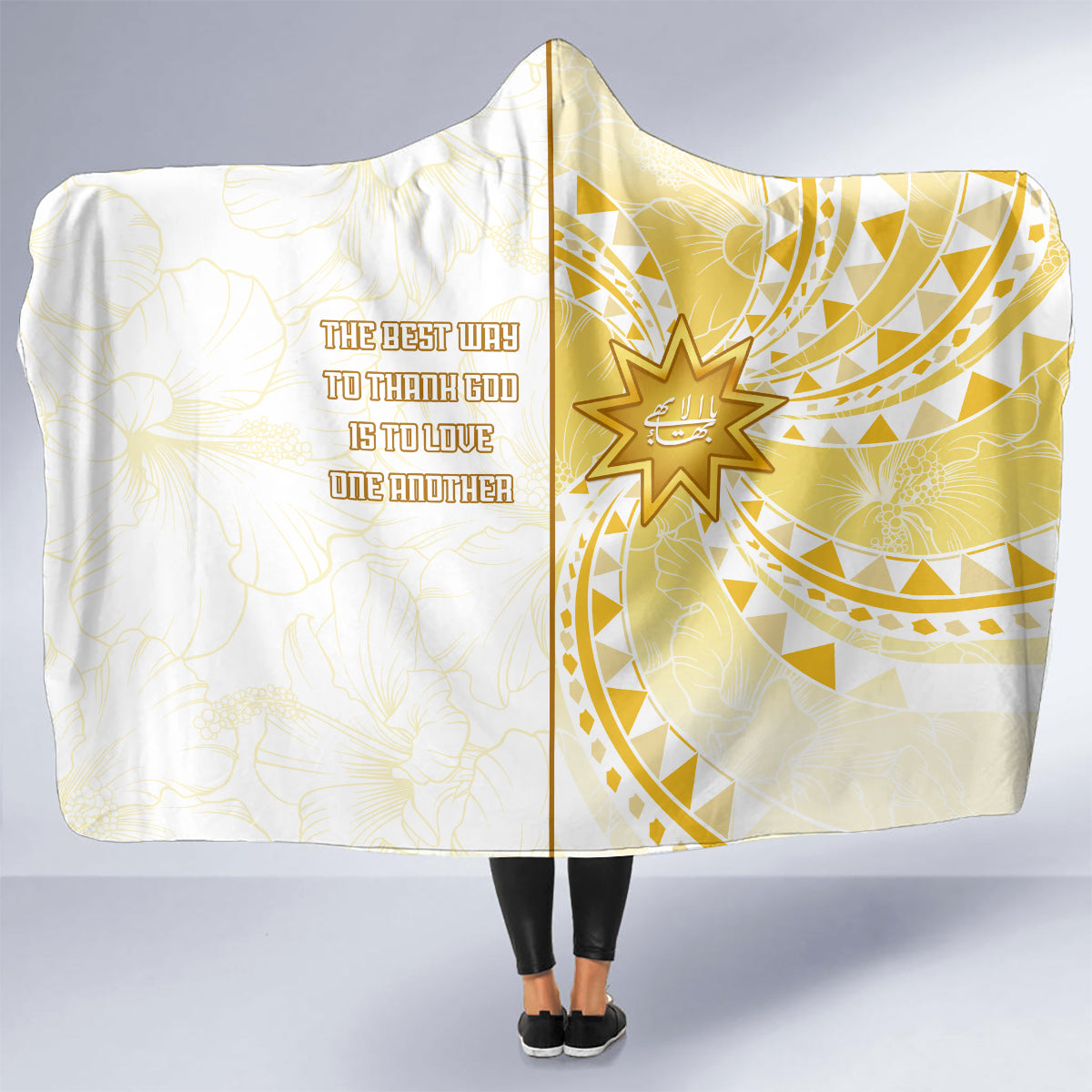 Polynesia Hooded Blanket Bahai Faith Symbol LT05 - Polynesian Pride