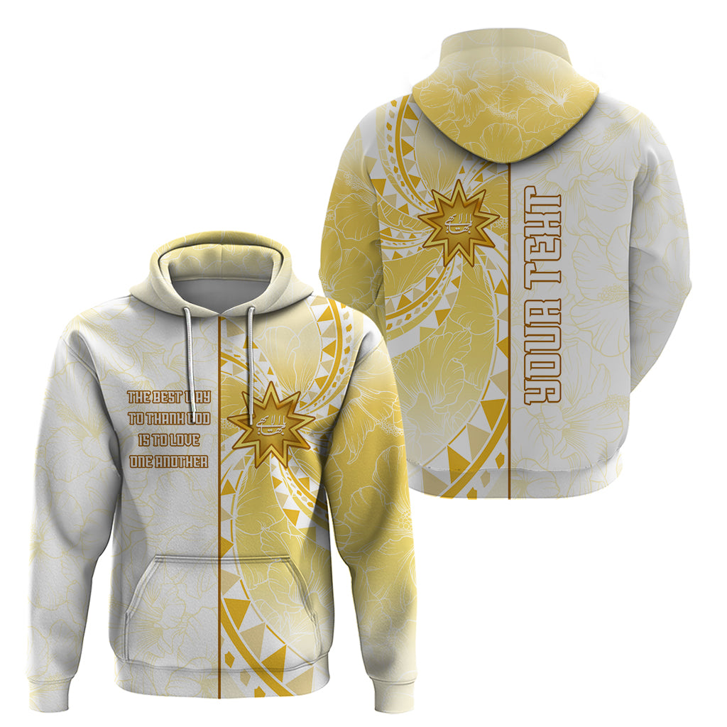 Personalised Polynesia Hoodie Bahai Faith Symbol LT05 - Polynesian Pride
