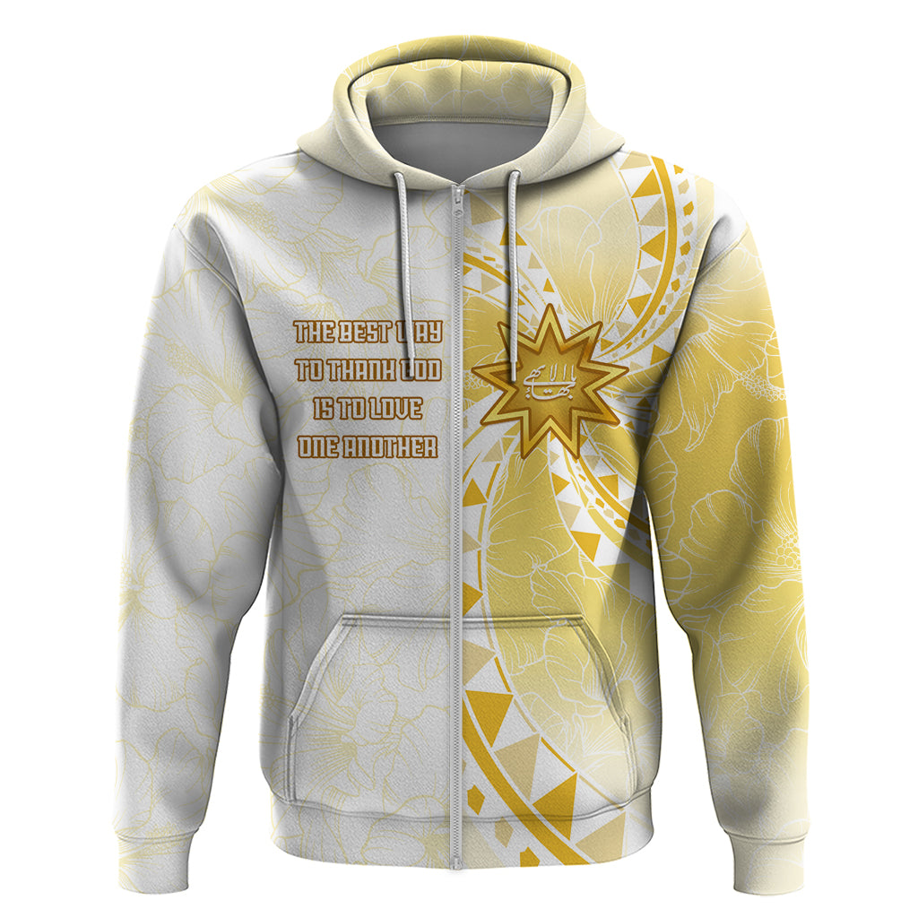 Personalised Polynesia Hoodie Bahai Faith Symbol LT05 - Polynesian Pride