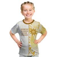 Personalised Polynesia Kid T Shirt Bahai Faith Symbol LT05 Yellow - Polynesian Pride