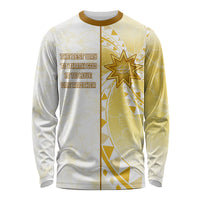 Personalised Polynesia Long Sleeve Shirt Bahai Faith Symbol LT05 Unisex Yellow - Polynesian Pride