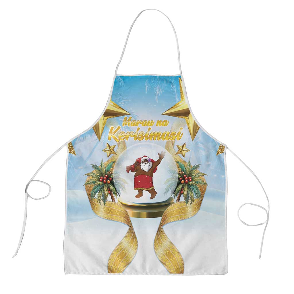 Fiji Christmas Apron Snow Globe With Fijian Santa LT05