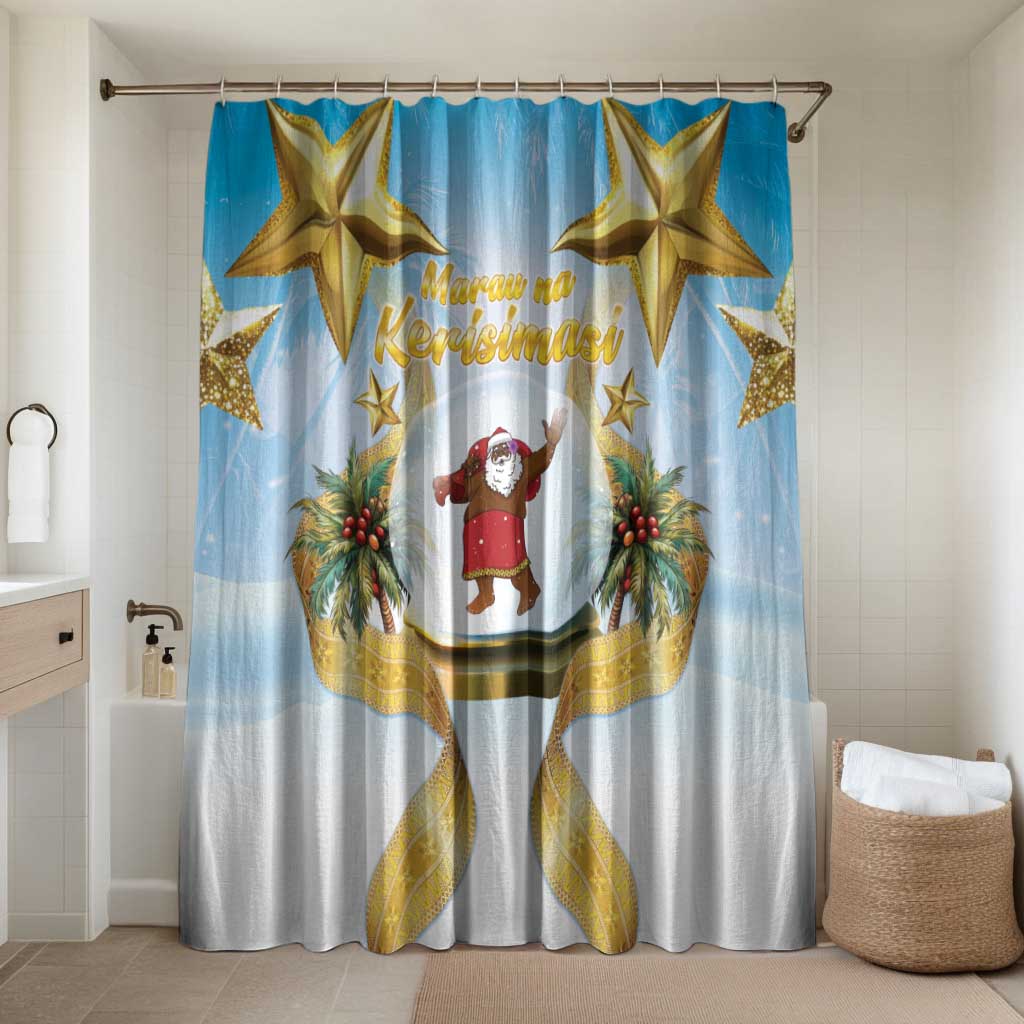 Fiji Christmas Bathroom Set Snow Globe With Fijian Santa LT05