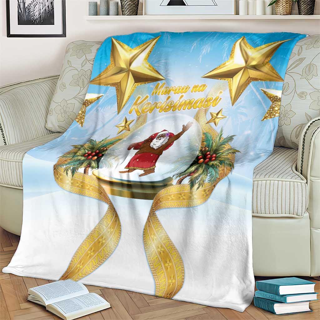 Fiji Christmas Blanket Snow Globe With Fijian Santa LT05