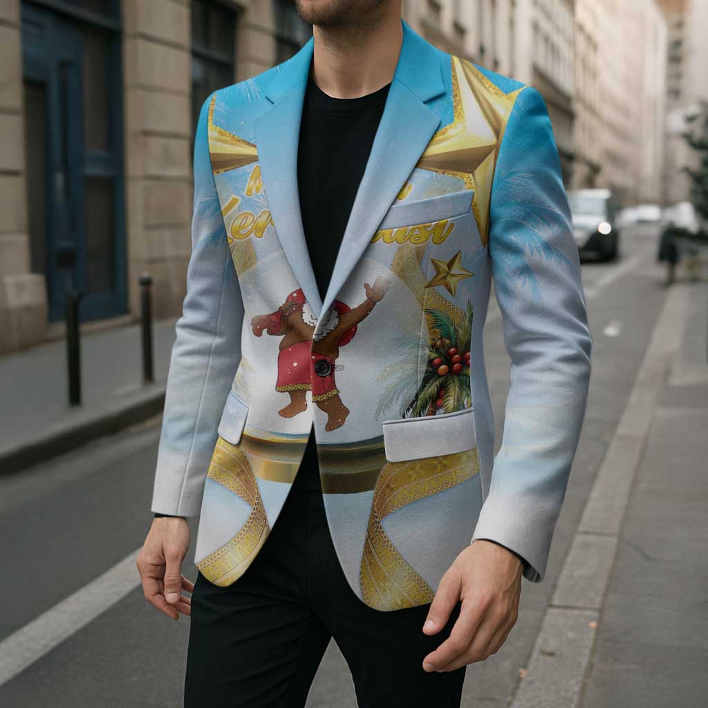 Fiji Christmas Blazer Snow Globe With Fijian Santa LT05