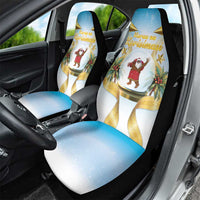 Fiji Christmas Car Seat Cover Snow Globe With Fijian Santa LT05