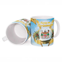 Fiji Christmas Ceramic Mug Snow Globe With Fijian Santa LT05