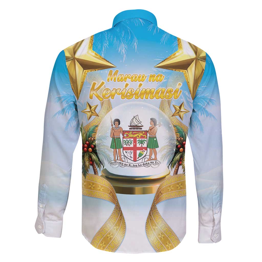 Fiji Christmas Family Matching Off Shoulder Short Dress and Hawaiian Shirt Snow Globe With Fijian Santa LT05