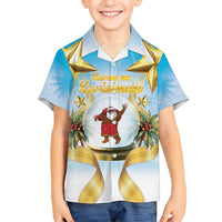 Fiji Christmas Hawaiian Shirt Snow Globe With Fijian Santa LT05