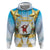 Fiji Christmas Hoodie Snow Globe With Fijian Santa LT05