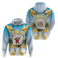 Fiji Christmas Hoodie Snow Globe With Fijian Santa LT05