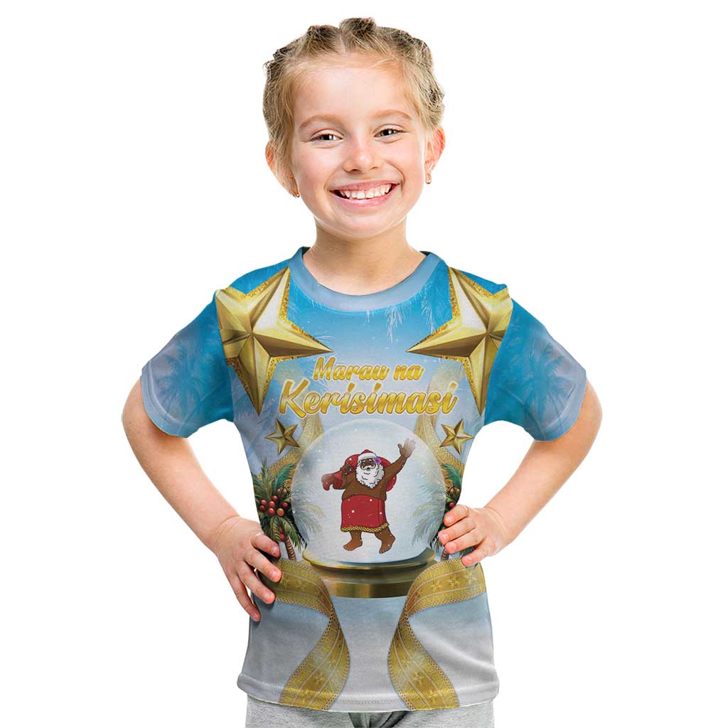 Fiji Christmas Kid T Shirt Snow Globe With Fijian Santa LT05