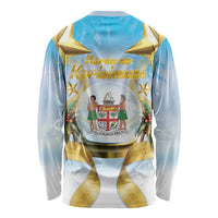 Fiji Christmas Long Sleeve Shirt Snow Globe With Fijian Santa LT05