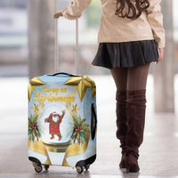 Fiji Christmas Luggage Cover Snow Globe With Fijian Santa LT05