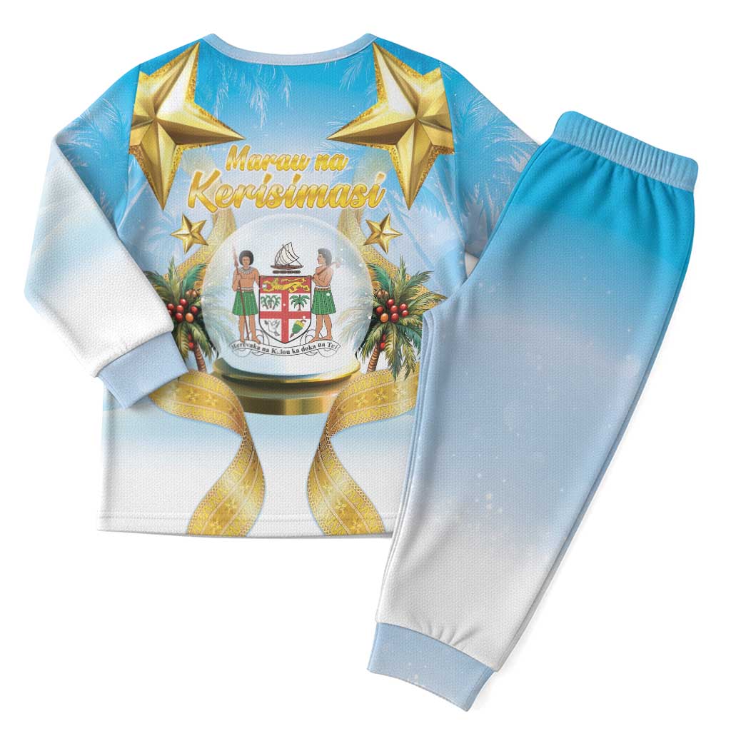 Fiji Christmas Pajama Set Snow Globe With Fijian Santa - Polynesian Pride