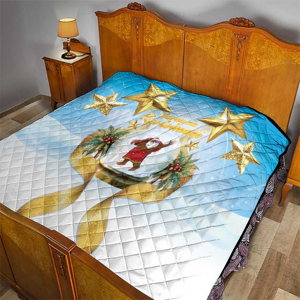 Fiji Christmas Quilt Snow Globe With Fijian Santa LT05