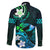 Personalised Hawaii Humuhumu Reef Triggerfish Family Matching Puletasi and Hawaiian Shirt Turquoise With Plumeria LT05 - Polynesian Pride