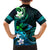Personalised Hawaii Humuhumu Reef Triggerfish Kid Hawaiian Shirt Turquoise With Plumeria LT05 - Polynesian Pride