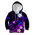 Personalised Hawaii Humuhumu Reef Triggerfish Kid Hoodie Violet With Plumeria LT05 Hoodie Violet - Polynesian Pride