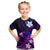 Personalised Hawaii Humuhumu Reef Triggerfish Kid T Shirt Violet With Plumeria LT05 Violet - Polynesian Pride