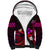 Personalised Hawaii Humuhumu Reef Triggerfish Sherpa Hoodie Maroon With Plumeria LT05 Unisex Maroon - Polynesian Pride