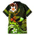 Personalised Hawaii Humuhumu Reef Triggerfish Family Matching Short Sleeve Bodycon Dress and Hawaiian Shirt Reggae With Plumeria LT05 - Polynesian Pride