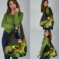 Hawaii Humuhumu Reef Triggerfish Grocery Bag Reggae With Plumeria