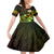 Personalised Hawaii Humuhumu Reef Triggerfish Kid Short Sleeve Dress Reggae With Plumeria LT05 KID Reggae - Polynesian Pride