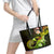 Hawaii Humuhumu Reef Triggerfish Leather Tote Bag Reggae With Plumeria LT05 - Polynesian Pride