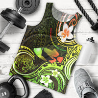 Personalised Hawaii Humuhumu Reef Triggerfish Men Tank Top Reggae With Plumeria LT05 - Polynesian Pride