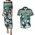Hawaii Plant Kalo Couples Matching Puletasi and Hawaiian Shirt Hawaiian Tapa Pattern LT05 Green - Polynesian Pride
