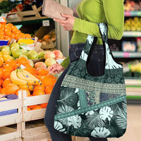 Hawaii Plant Kalo Grocery Bag Hawaiian Tapa Pattern