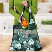 Hawaii Plant Kalo Grocery Bag Hawaiian Tapa Pattern