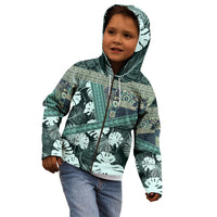 Hawaii Plant Kalo Kid Hoodie Hawaiian Tapa Pattern LT05 - Polynesian Pride
