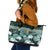 Hawaii Plant Kalo Leather Tote Bag Hawaiian Tapa Pattern LT05 Green - Polynesian Pride