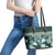 Hawaii Plant Kalo Leather Tote Bag Hawaiian Tapa Pattern LT05 - Polynesian Pride