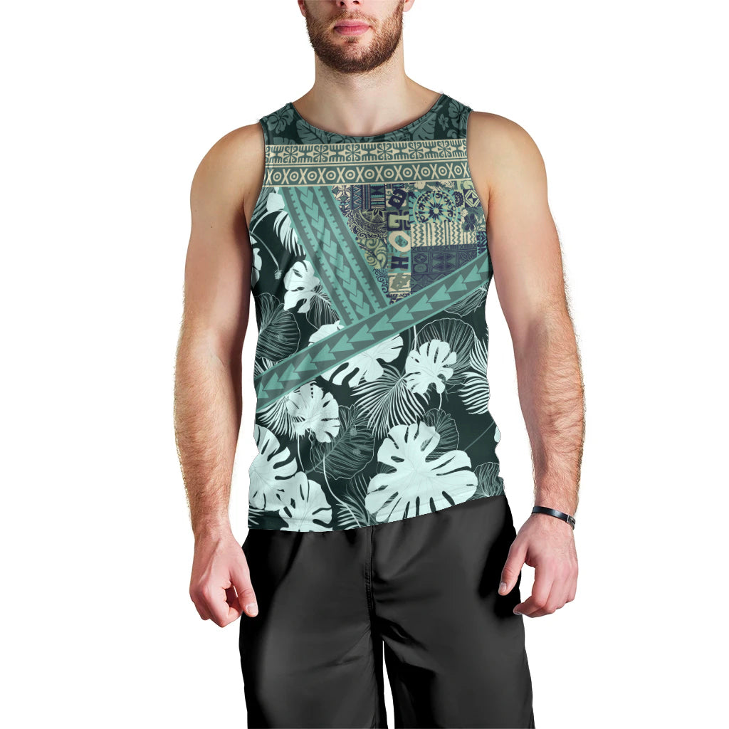 Hawaii Plant Kalo Men Tank Top Hawaiian Tapa Pattern LT05 - Polynesian Pride