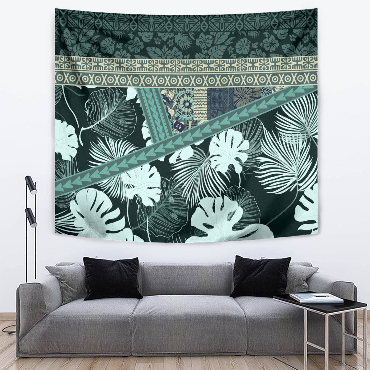 Hawaii Plant Kalo Tapestry Hawaiian Tapa Pattern LT05 - Polynesian Pride
