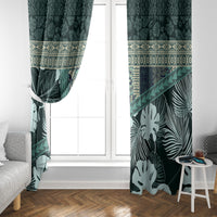 Hawaii Plant Kalo Window Curtain Hawaiian Tapa Pattern LT05 - Polynesian Pride